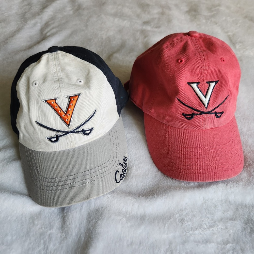 Lot 2 Women's UVA Cavaliers Hats University Of Virginia Pink Gems